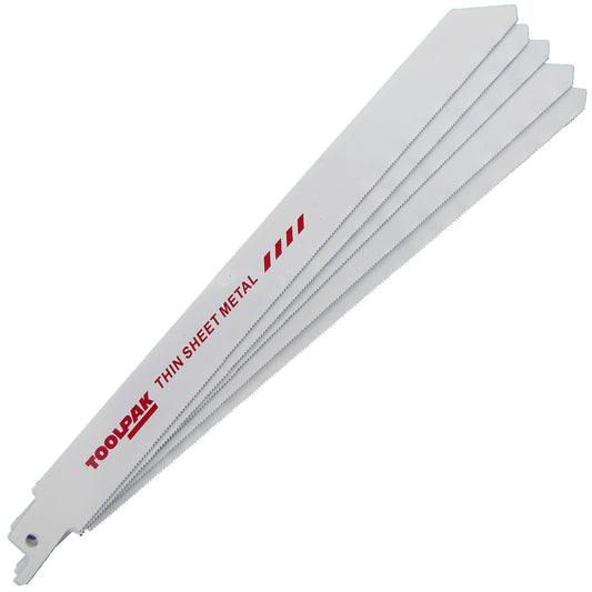 225mm 24tpi Thin Cut Reciprocating Saw Blade Metal Pack of 5