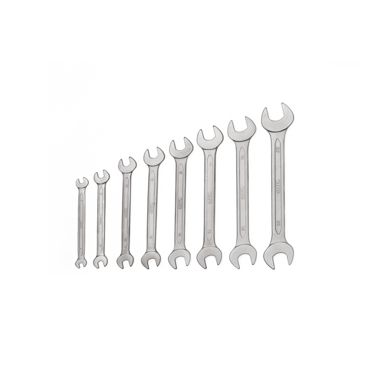 SET OF 8 DOUBLE OPEN END SPANNERS
